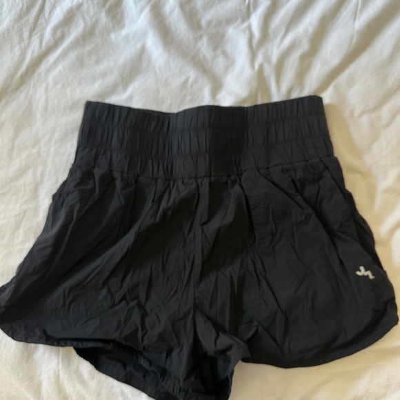 Black Athletic Highwaisted Shorts - Picture 1 of 3